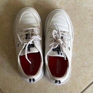 SPERRY Kid's Soletide white Sneaker girls size 3 used